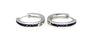 Sapphire Cz Silver Hoop Earring