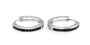 Black Cz Silver Hoop Earring