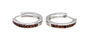 Garnet Cz Silver Hoop Earring
