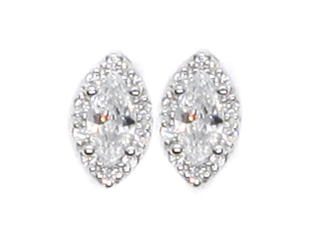 A White Cubic Zirconia Earring.