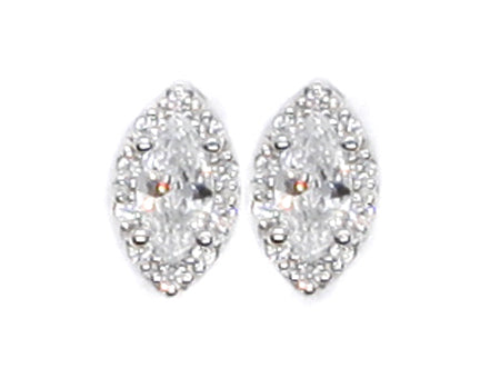 A White Cubic Zirconia Earring.