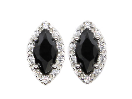 A Black & White Cubic Zirconia Earring.