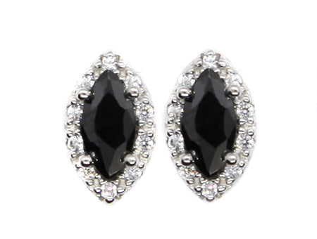 A Black & White Cubic Zirconia Earring.