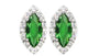 A Emerald & White Cubic Zirconia Earring.