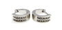 Black Cz Silver Hoop Earring