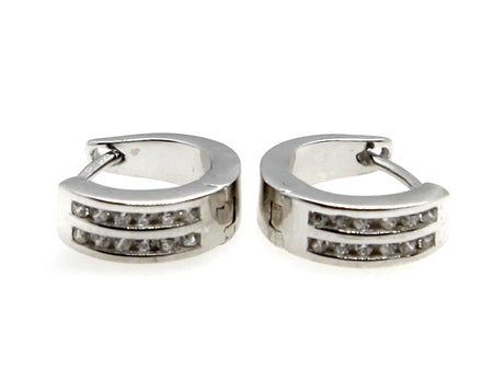 A White Cubic Zirconia Earring.