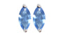 An Aquamarine Cubic Zirconia Earring.