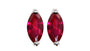 A Ruby Cubic Zirconia Earring.