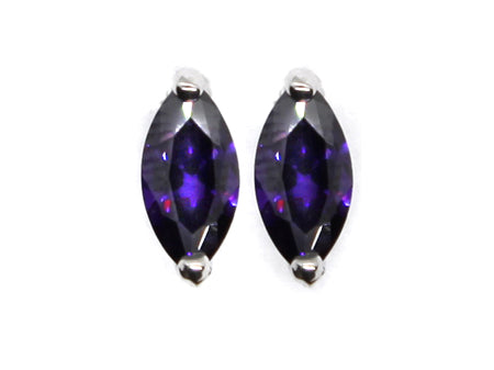 An Amethyst Cubic Zirconia Earring.
