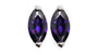 An Amethyst Cubic Zirconia Earring.