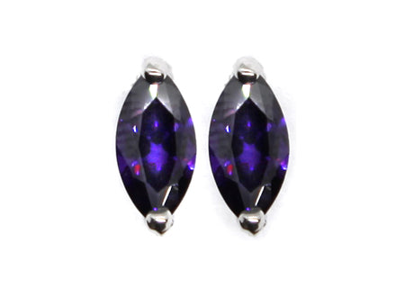 An Amethyst Cubic Zirconia Earring.