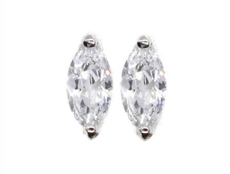 A White Cubic Zirconia Earring.