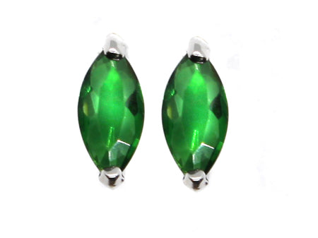 A Emerald & White Cubic Zirconia Earring.