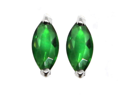A Emerald & White Cubic Zirconia Earring.