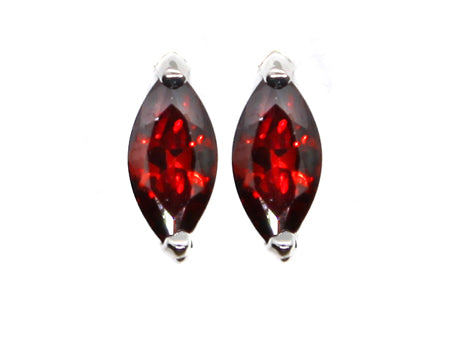 A Garnet Cubic Zirconia Earring.