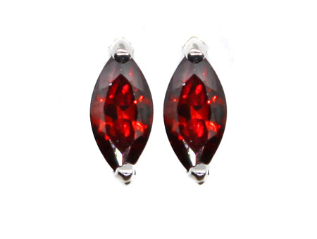 A Garnet Cubic Zirconia Earring.