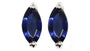 A Sapphire & White Cubic Zirconia Earring.