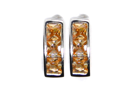 A Champagne Cubic Zirconia Earring.