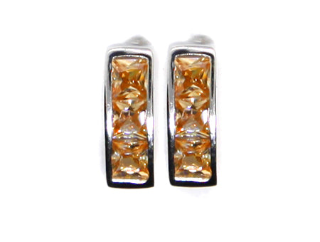 A Champagne Cubic Zirconia Earring.