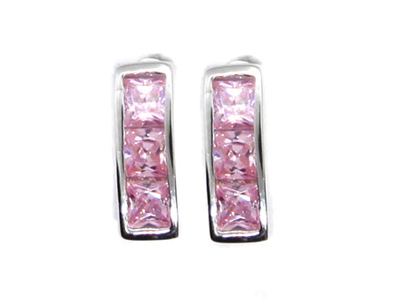 A Pink  Cubic Zirconia Earring.
