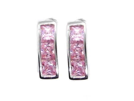 A Pink  Cubic Zirconia Earring.