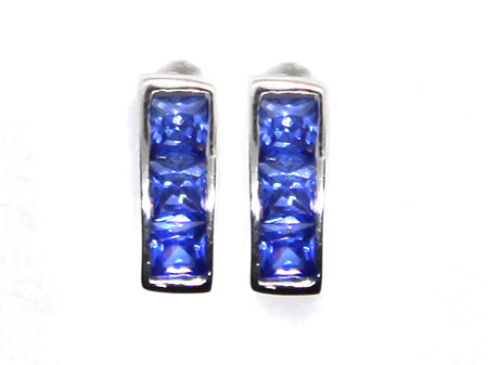 A Sapphire Cubic Zirconia Earring.