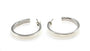 A Silver Half Hoop Stud Earring