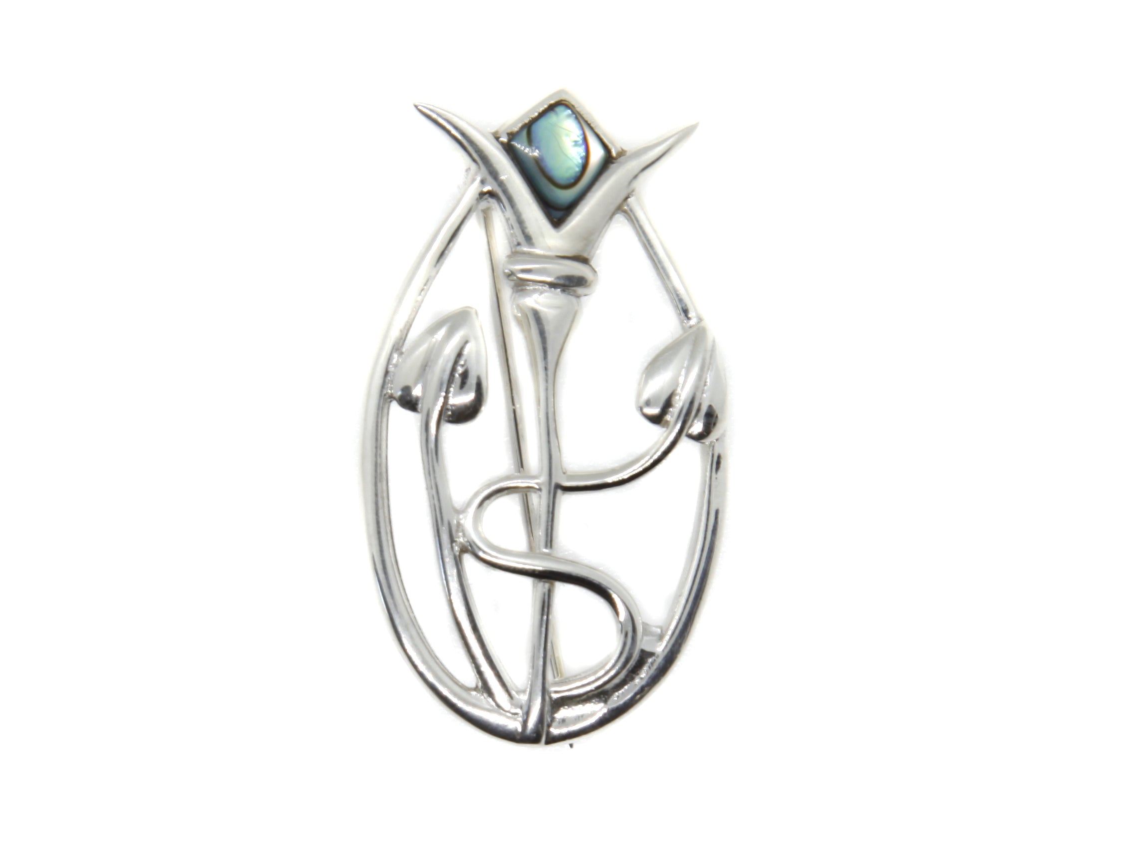 Abolone shell Stone Brooche