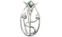 Abolone shell Stone Brooche