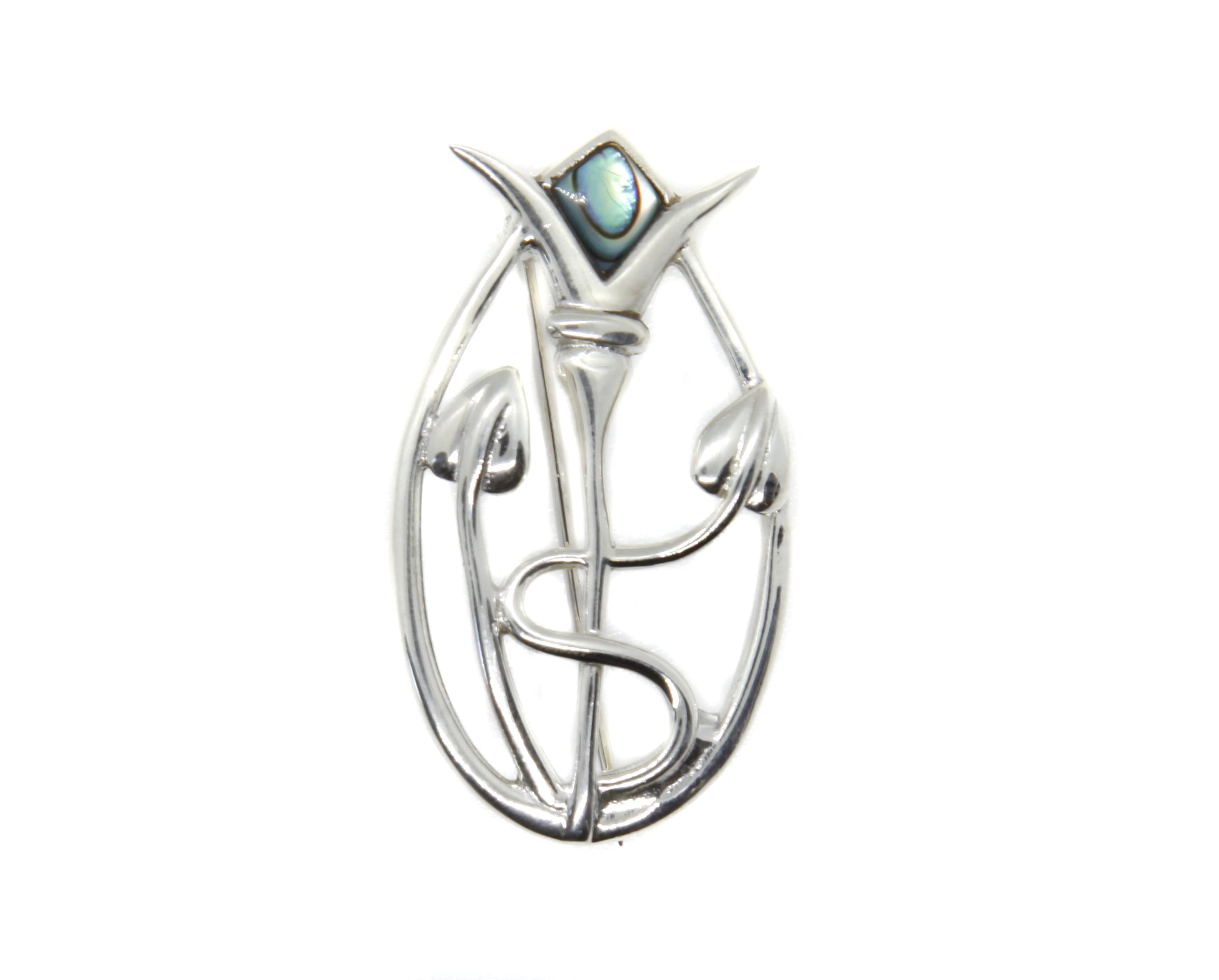 Abolone shell Stone Brooche