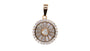 A Silver with Rose Gold Plate Pendant.