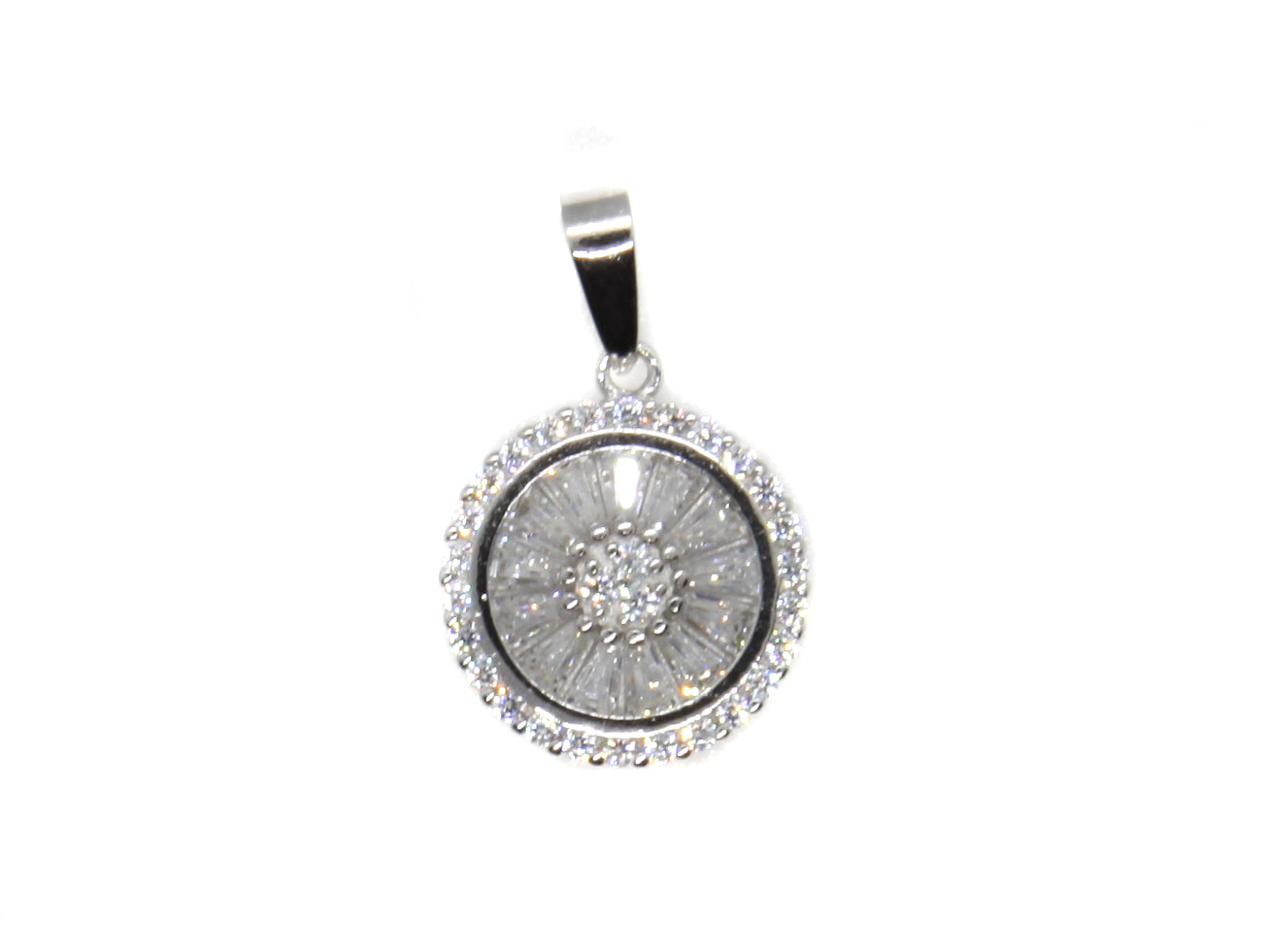 A White Cubic Zirconia Pendant.