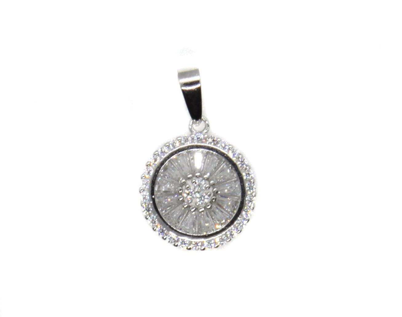 A White Cubic Zirconia Pendant.