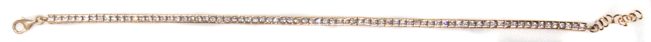 New Rose Gold & Cubic Zirconia 2 x 2 Stone Necklace