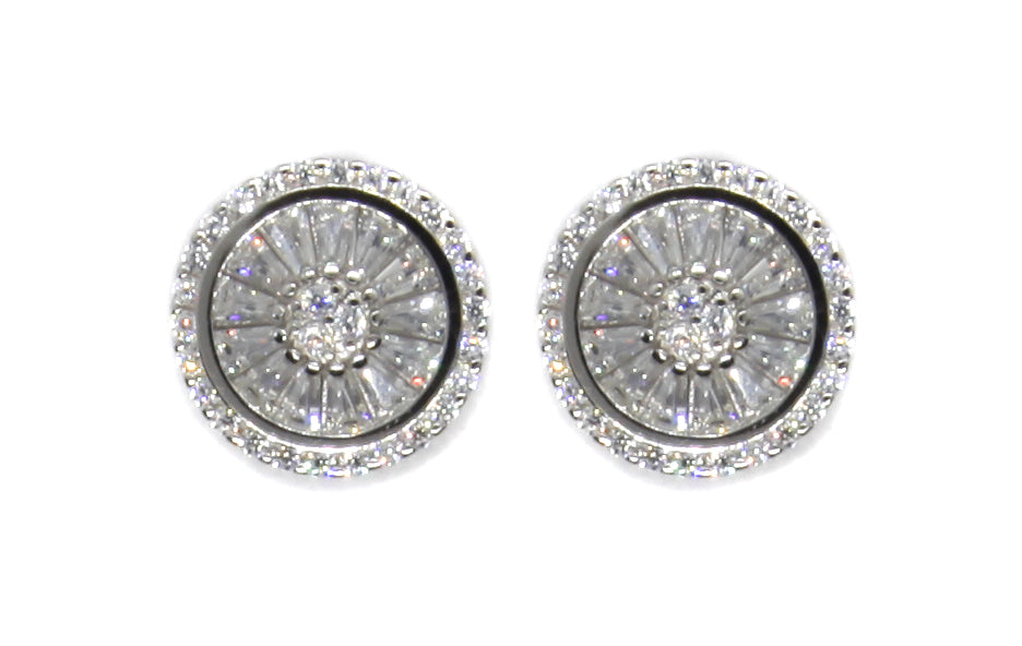 A White Cubic Zirconia Earring.