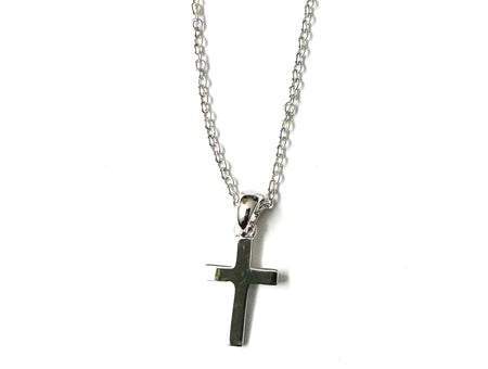 Silver Plain Cross Pendant and Chain