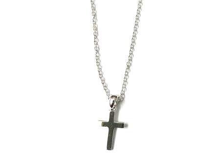 Silver Plain Cross pendant and chain
