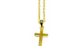 Silver Gold Plated Plain Cross pendant and chain