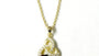 Yellow Plated Silver Cz Stone set Trinity Knot Pendant and Chain