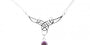 Celtic Necklace with Drop Amethyst Cubic Zircona Stone