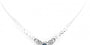 Celtic Silver Necklace with Aquamarine Cubic Zircona Stone