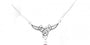 Celtic Necklace with Garnet Cubic Zircona Stone
