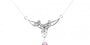 Celtic Necklace with Drop Pink Cubic Zircona Stone