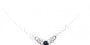 Celtic Silver Necklace with Sapphire Cubic Zircona Stone