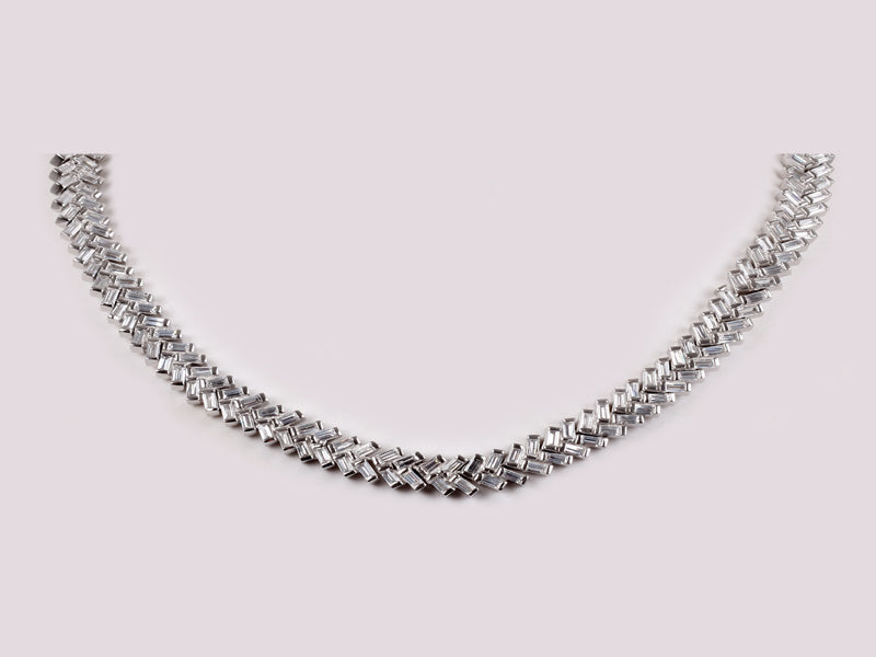 White Cubic Zirconia Necklace