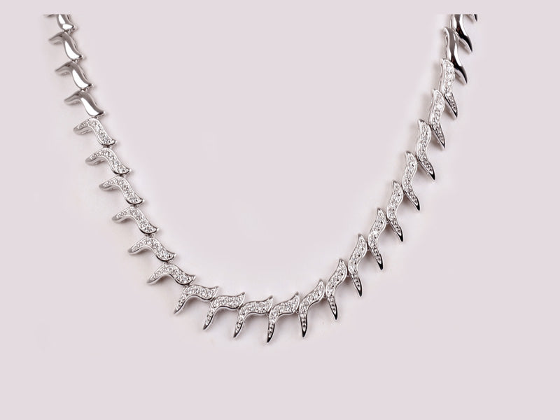 White Cubic Zirconia Necklace
