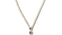 Amethyst Cubic Zirconia Silver Necklace.