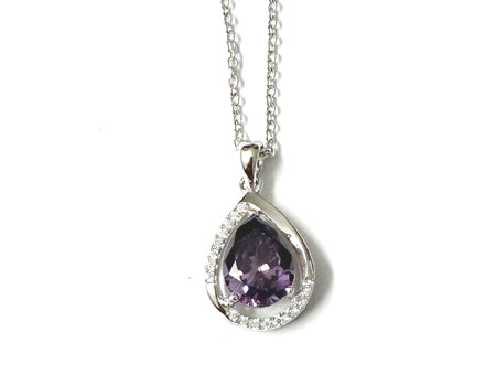 Amethyst Cubic Zirconia Necklace