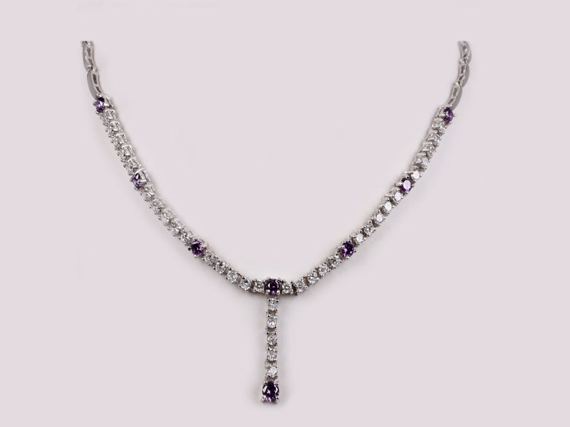 Amethyst Cubic Zirconia Necklace