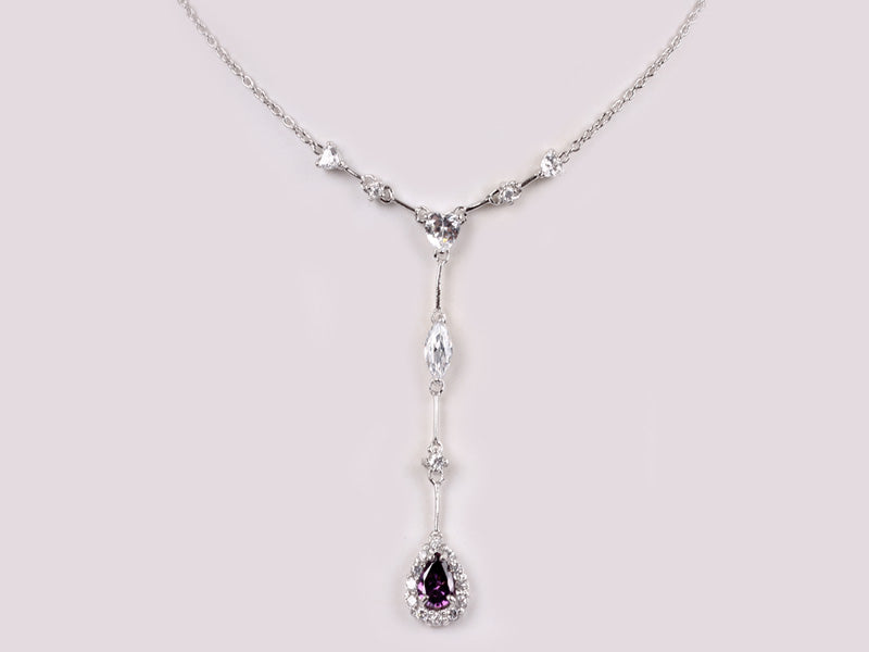 Amethyst Cubic Zirconia Necklace
